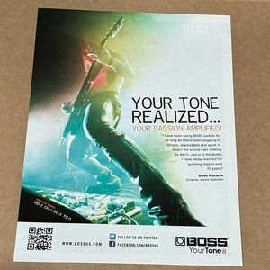 Dave Navarro of Jane's Addiction - BOSS Pedals - 2012 Print Advertisement